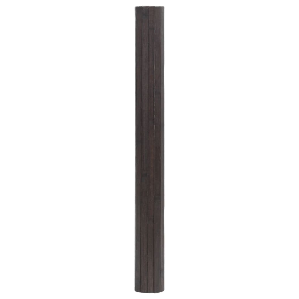 Vidaxl vloerkleed rechthoekig 100x400 cm bamboe donkerbruin