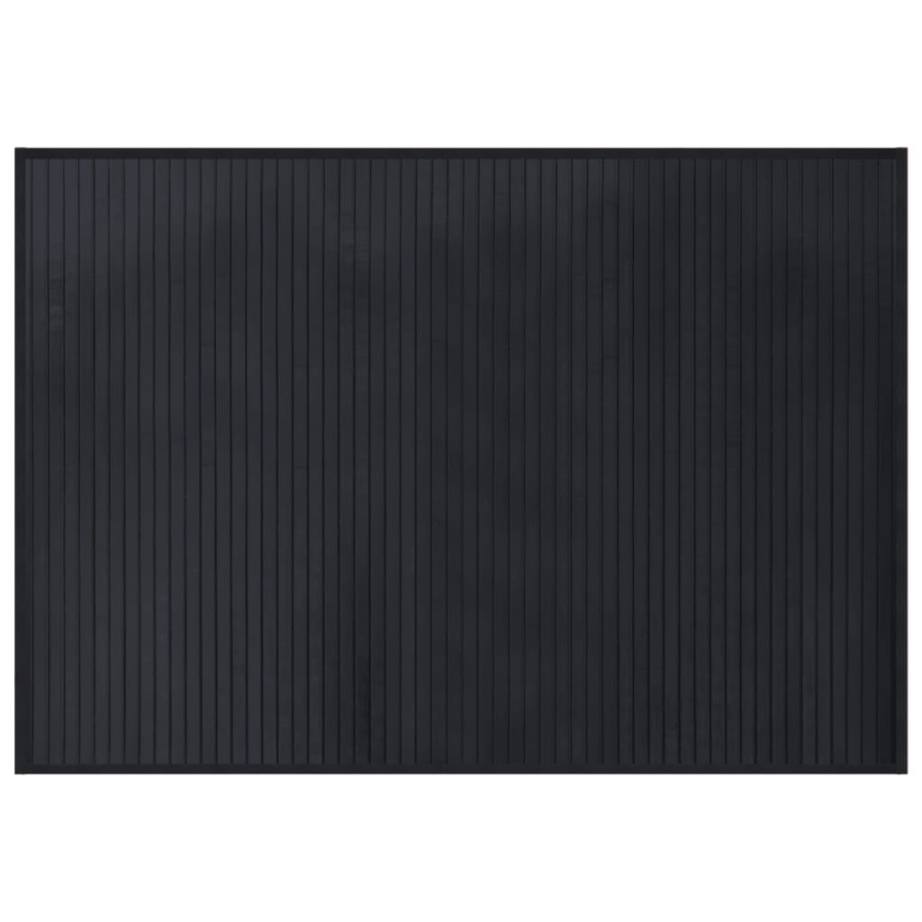 Vidaxl vloerkleed rechthoekig 70x100 cm bamboe zwart