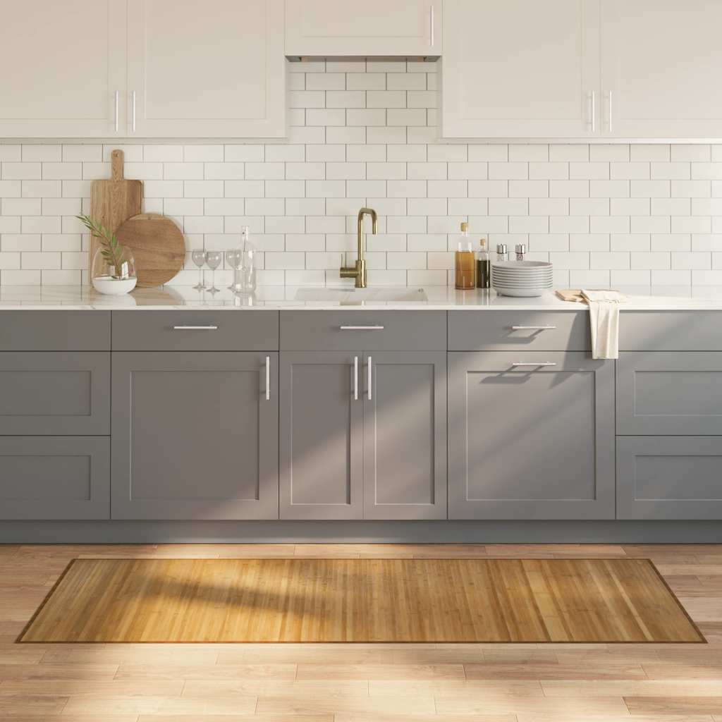 Vidaxl vloerkleed rechthoekig 70x200 cm bamboe naturel