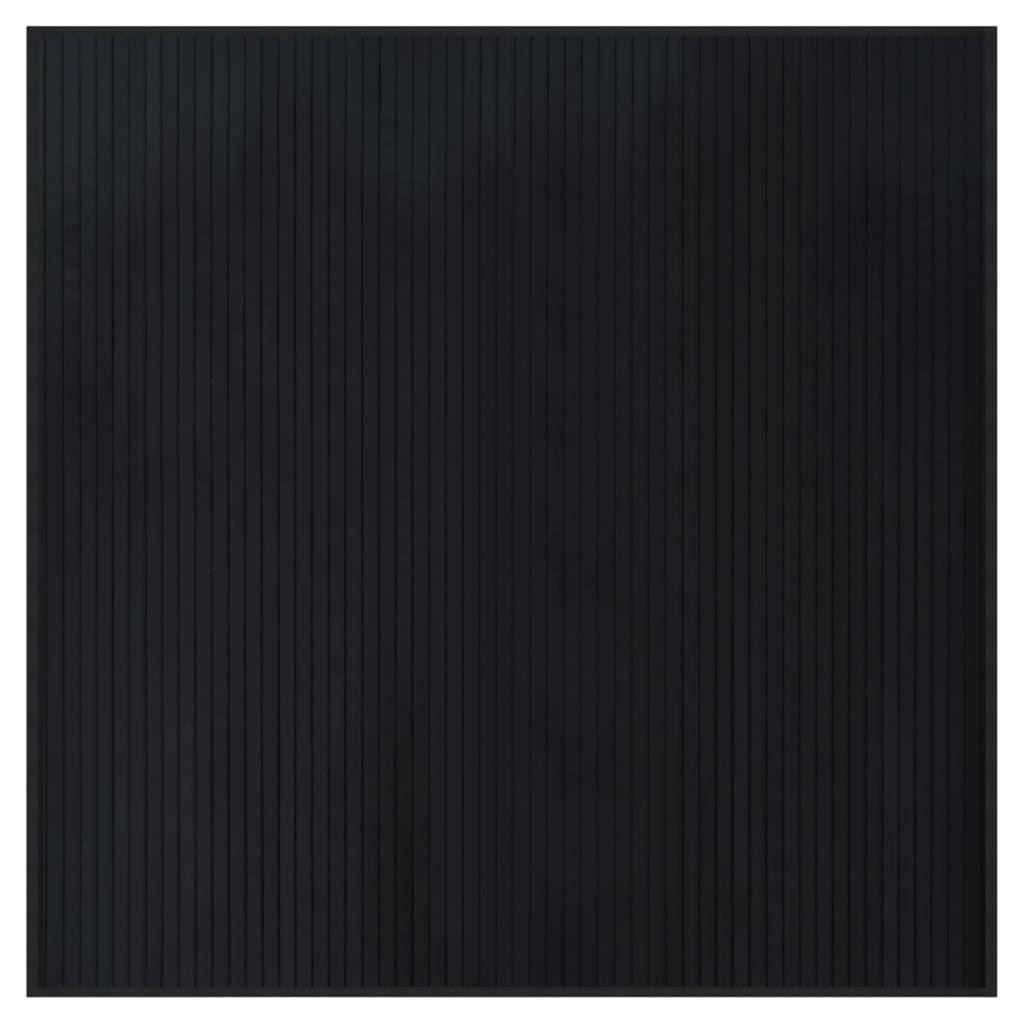 Vidaxl vloerkleed vierkant 100x100 cm bamboe zwart