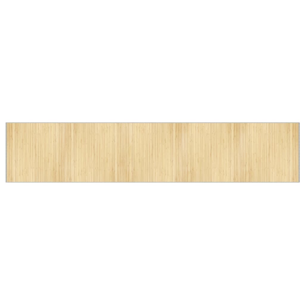 VidaXL Vloerkleed rechthoekig 100x500 cm bamboe lichtnaturel