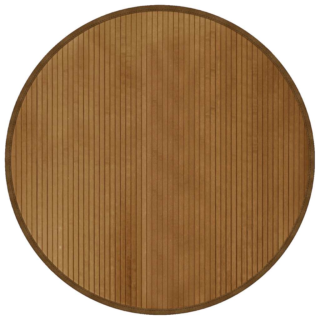 Vidaxl vloerkleed rond 100 cm bamboe bruin