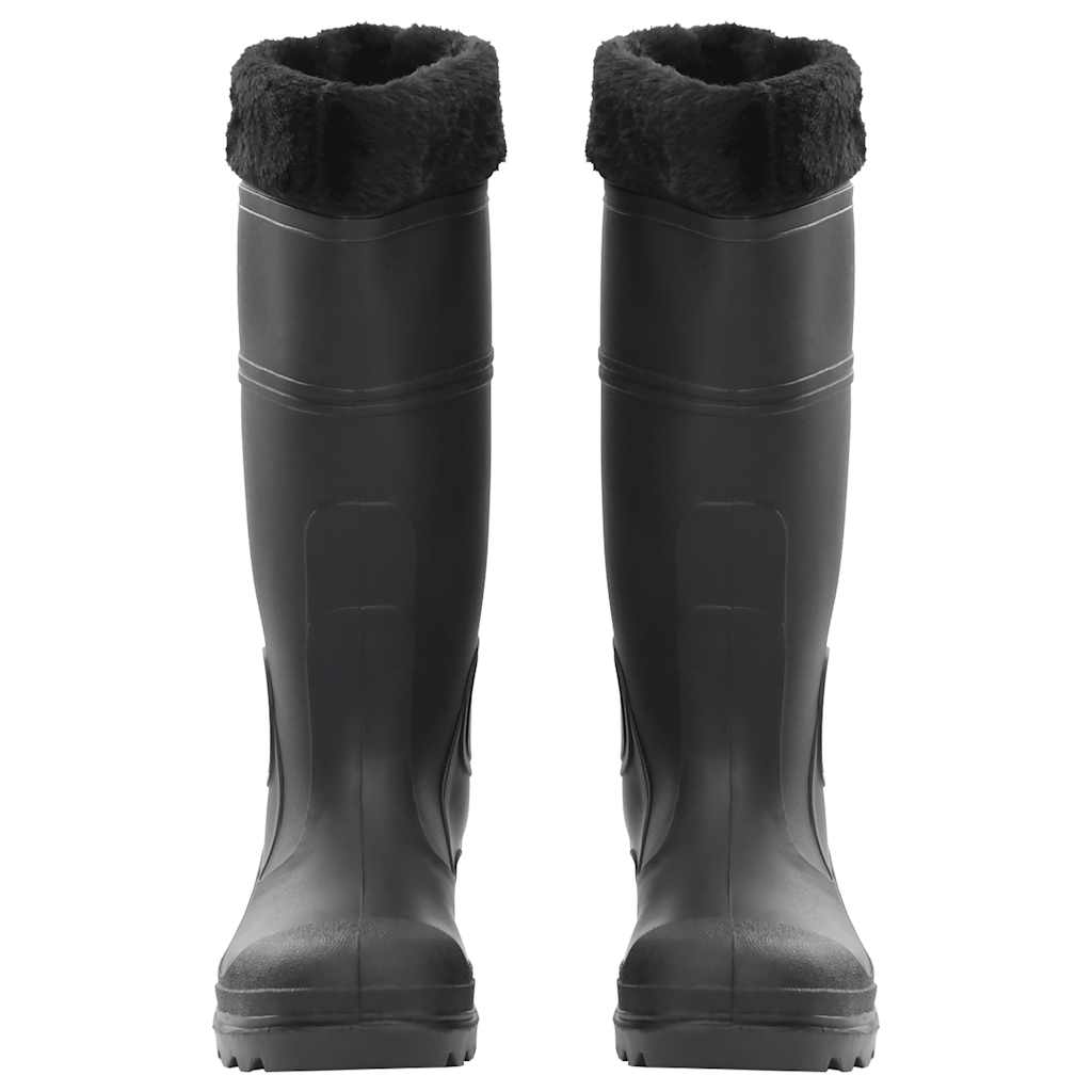 Vidaxl regenlaarzen met verwijderbare sokken maat 38 pvc zwart