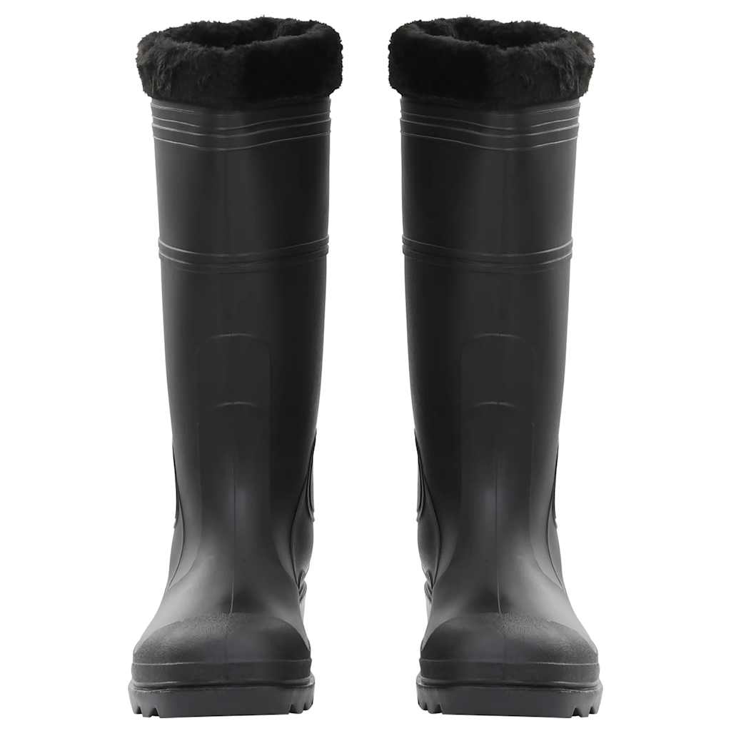 Vidaxl regenlaarzen met verwijderbare sokken maat 44 pvc zwart
