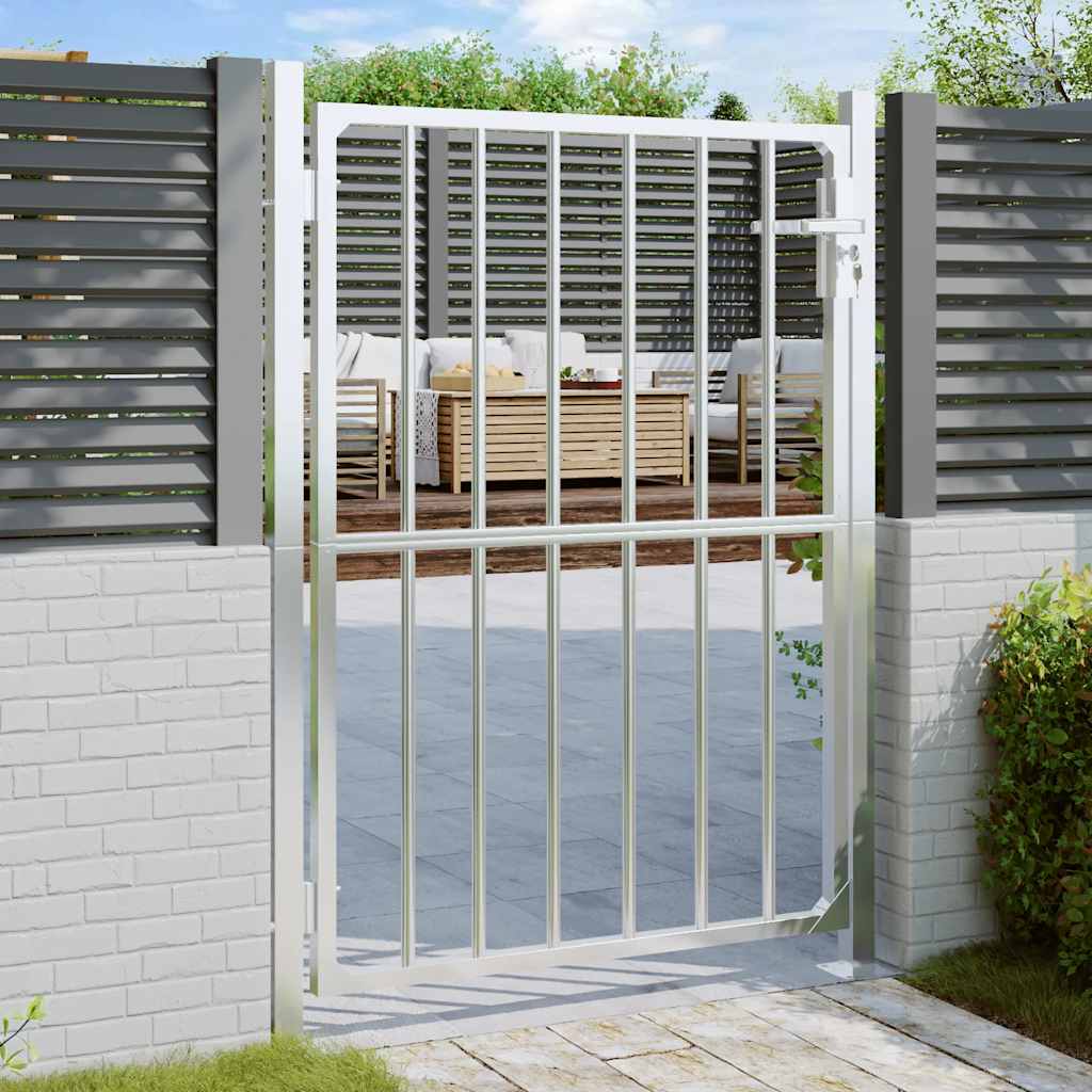 Vidaxl tuinpoort 100x145 cm roestvrij staal