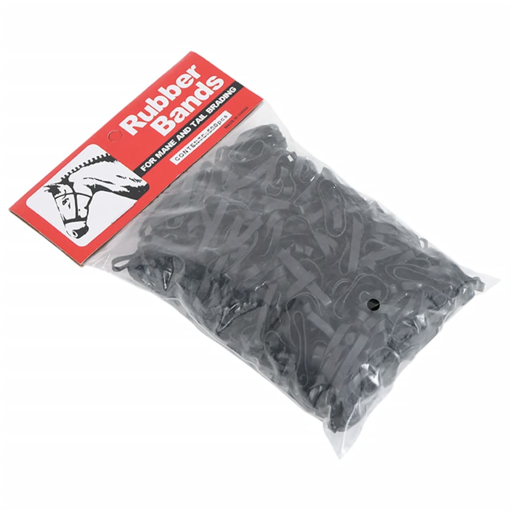 Vidaxl haarelastiekjes paard 500 st siliconen zwart