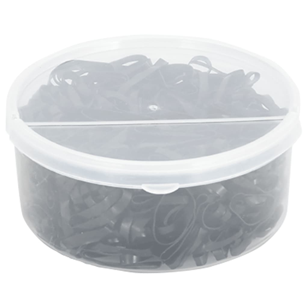 Vidaxl haarelastiekjes paard 500 st silicone zwart