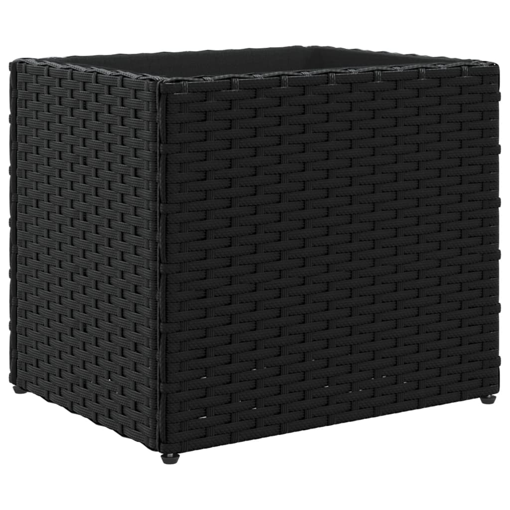Vidaxl plantenbak 36x30x32 cm poly rotan zwart