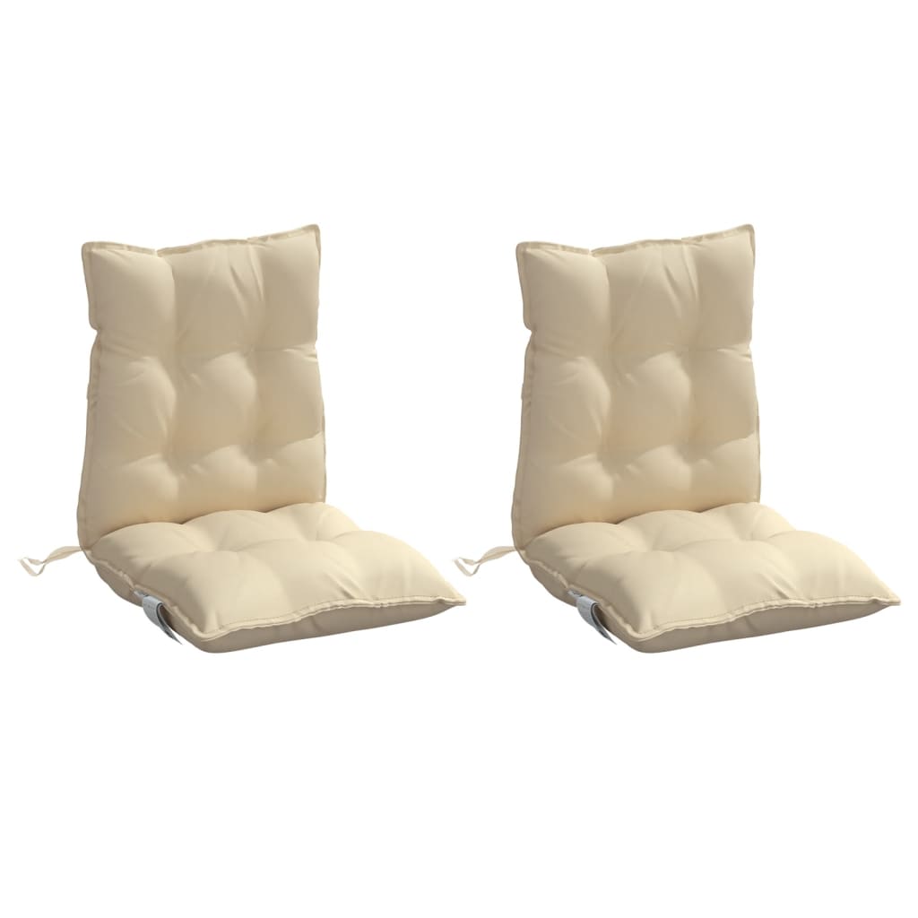 Vidaxl stoelkussens 2 st lage vloerkleed oxford stof beige