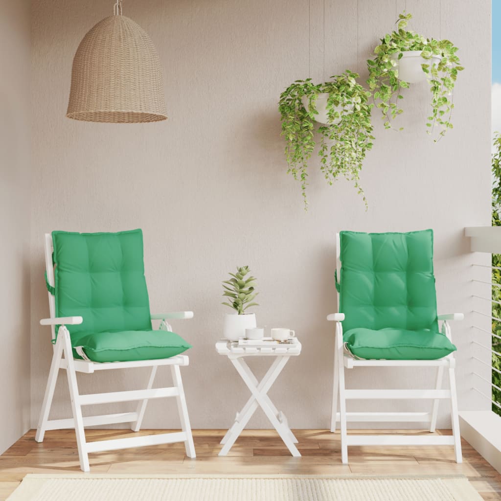 Vidaxl stoelkussens 2 st lage vloerkleed oxford stof groen