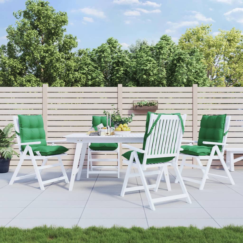 Vidaxl stoelkussens 4 st lage vloerkleed oxford stof groen