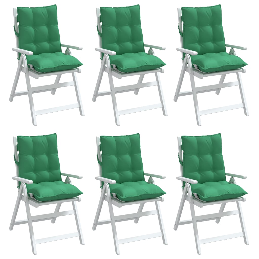 Vidaxl stoelkussens 6 st lage vloerkleed oxford stof groen