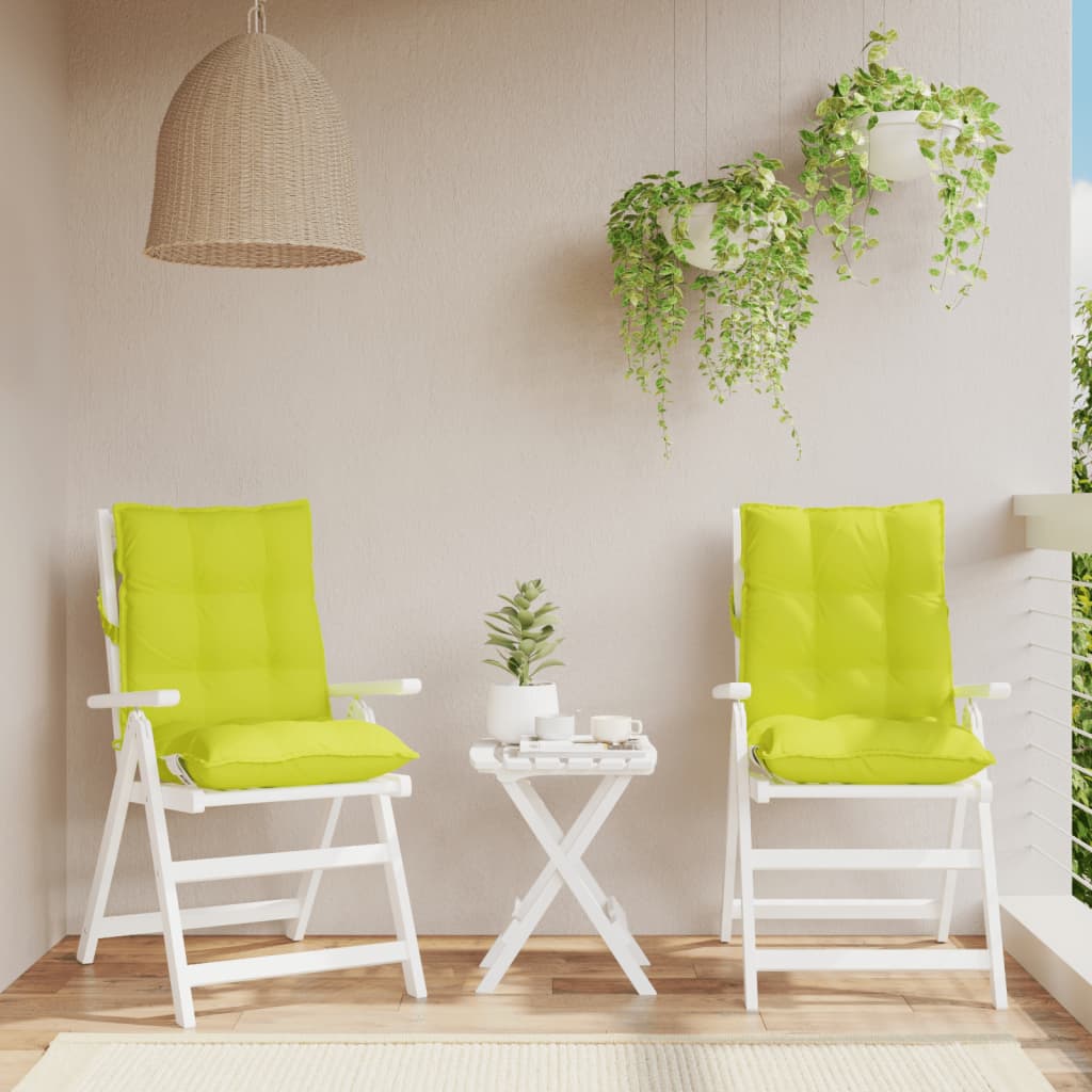 Vidaxl stoelkussens 2 st lage vloerkleed oxford stof felgroen