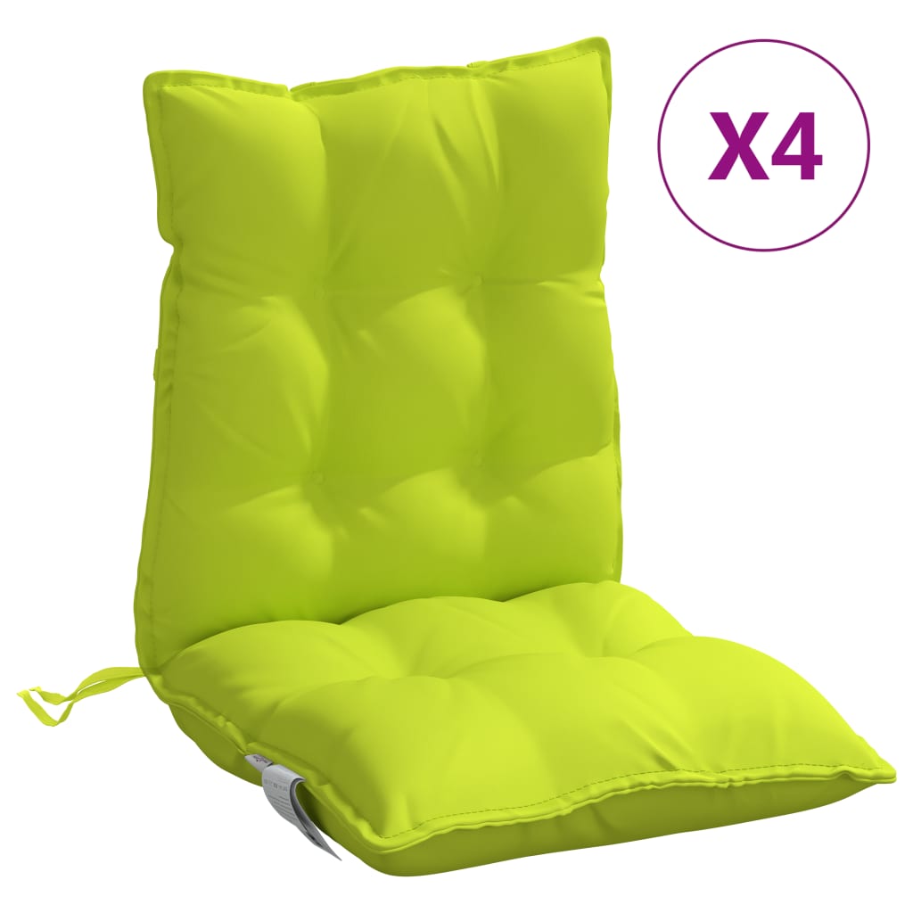 Vidaxl stoelkussens 4 st lage vloerkleed oxford stof felgroen