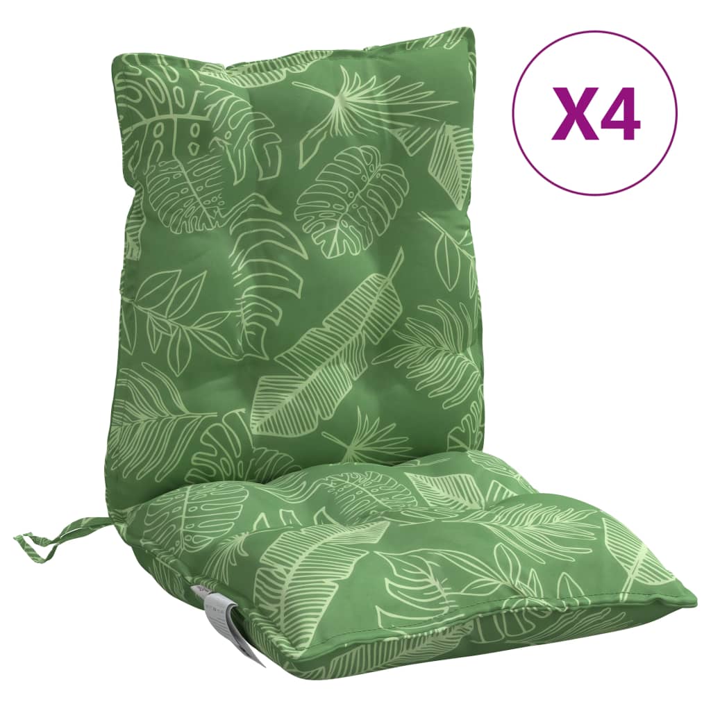 Vidaxl stoelkussens 2 st lage vloerkleed bladpatroon oxford stof