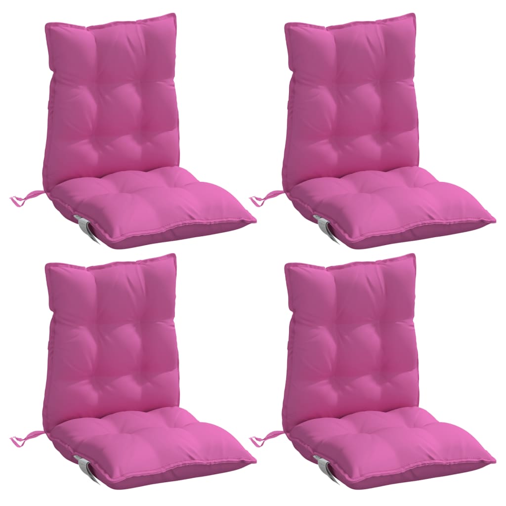Vidaxl stoelkussens 4 st lage vloerkleed oxford stof roze