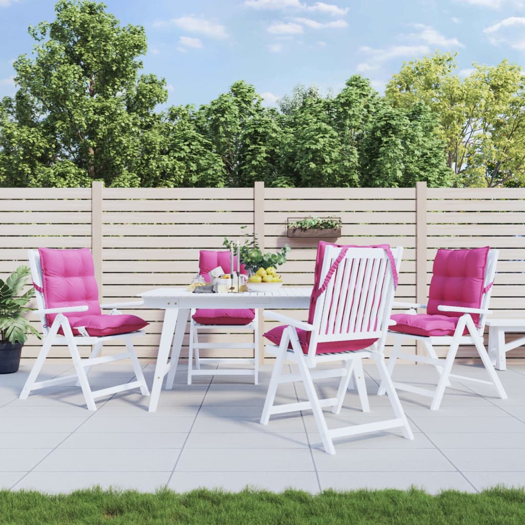 Vidaxl stoelkussens 4 st lage vloerkleed oxford stof roze
