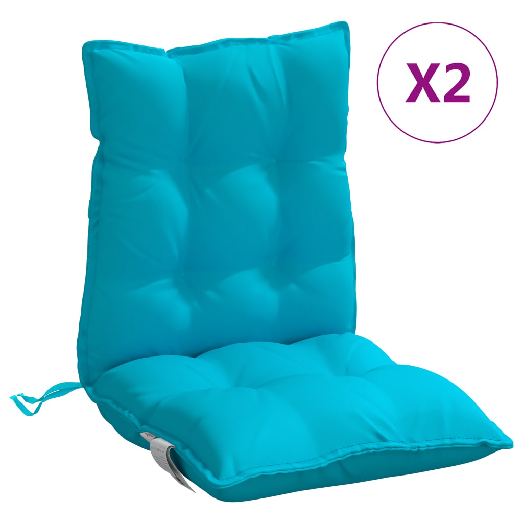 Vidaxl stoelkussens 2 st lage vloerkleed oxford stof turquoise