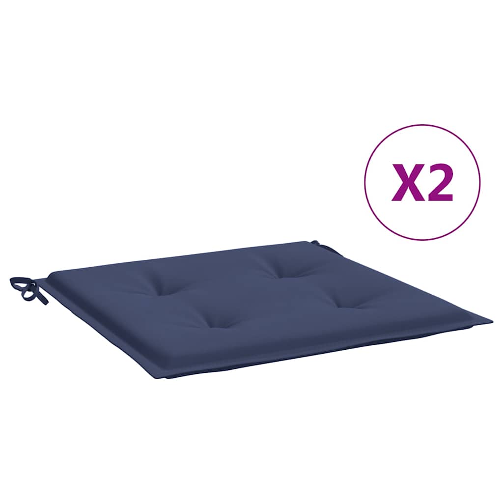 Vidaxl palletkussens 2 st 40x40x4 cm oxford stof marineblauw