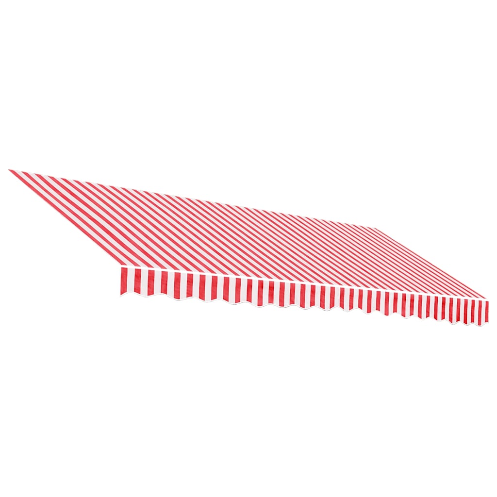 Vidaxl vervangingsdoek voor luifel gestreept 4x3 m rood en wit