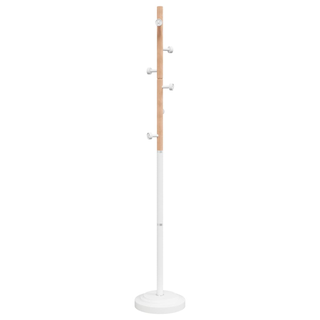 Vidaxl kapstok 177 cm poedercoat ijzer wit