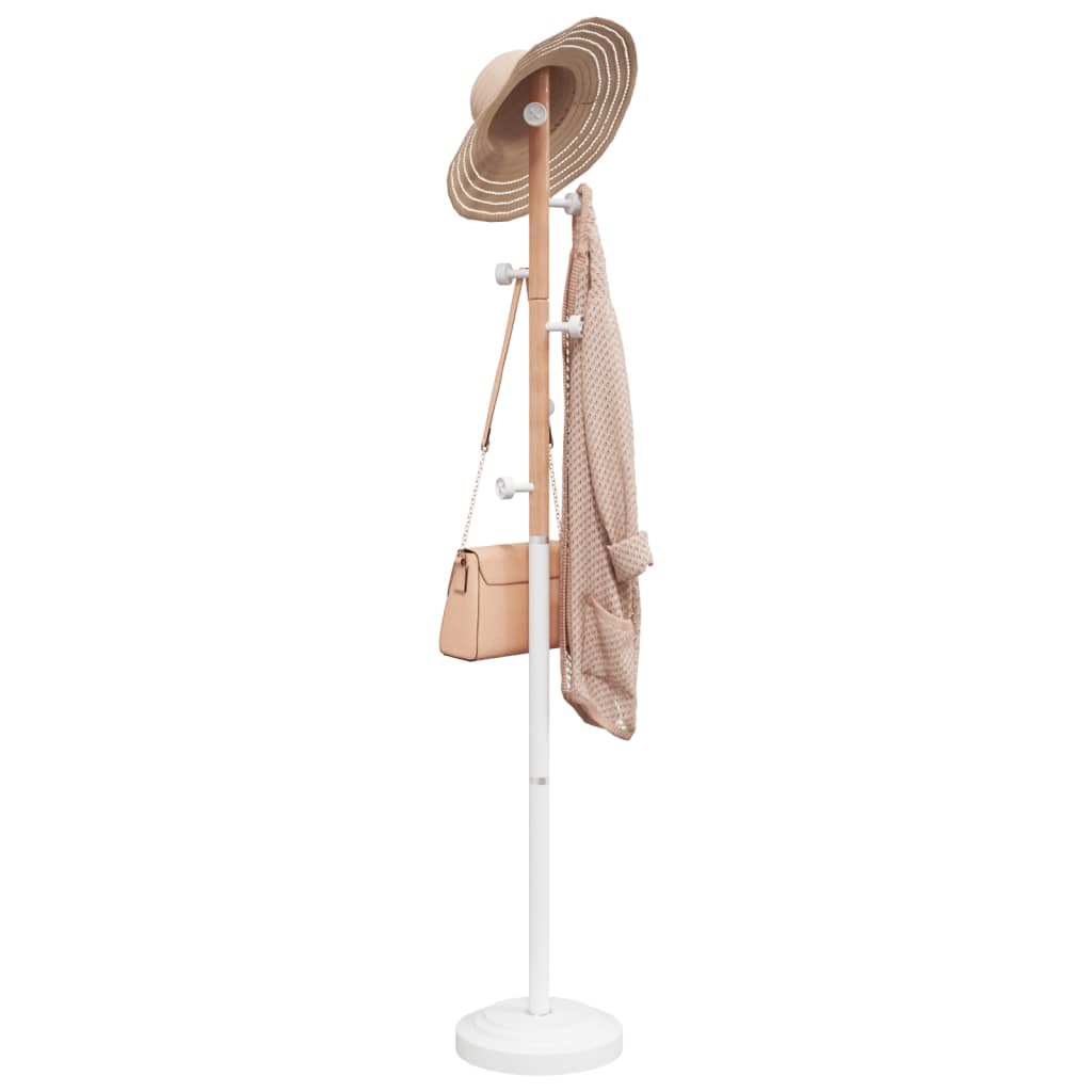 Vidaxl kapstok 177 cm poedercoat ijzer wit