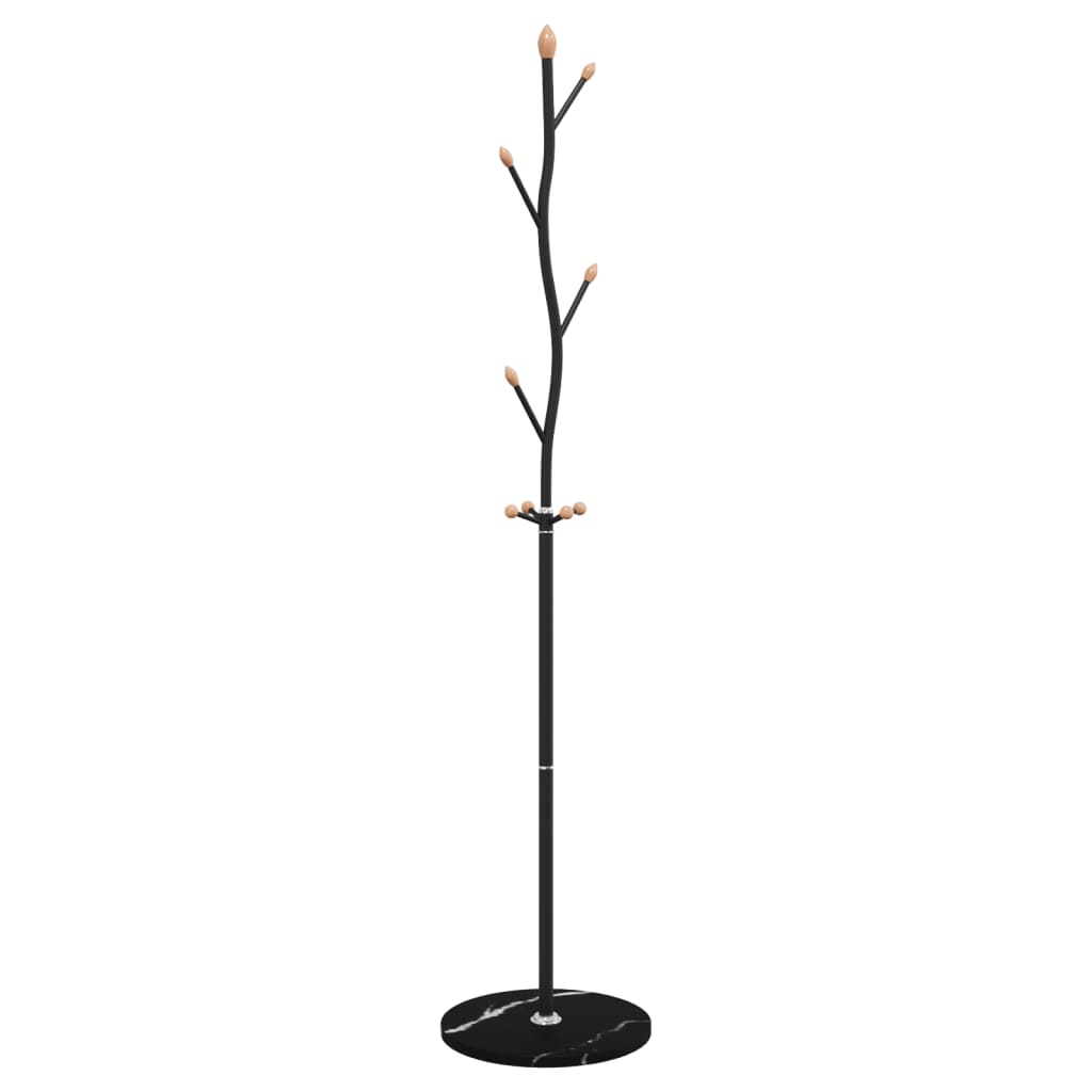 Vidaxl kapstok 177 cm poedercoat ijzer zwart