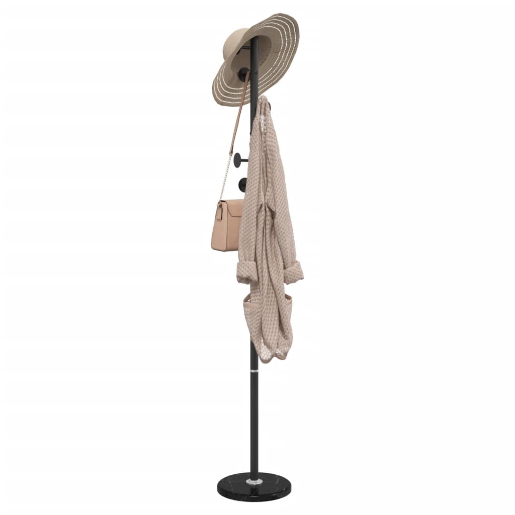 Vidaxl kapstok 176 cm poedercoat ijzer zwart