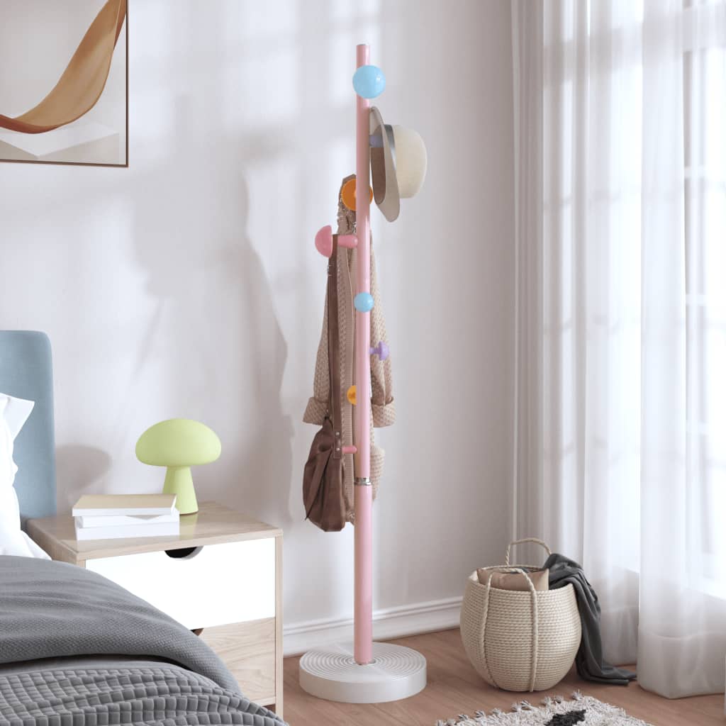 Vidaxl kapstok 172 cm poedercoat ijzer roze