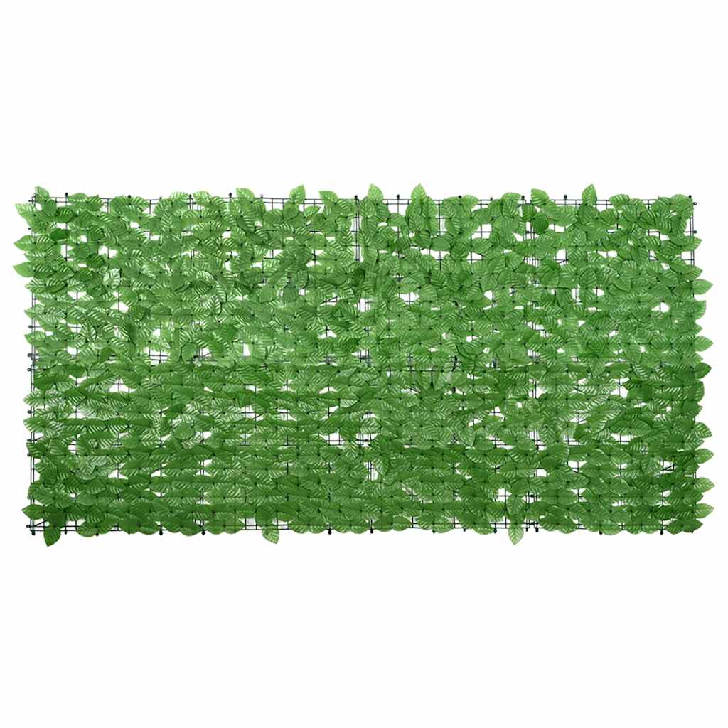 Vidaxl balkonscherm met groene bladeren 200x100 cm