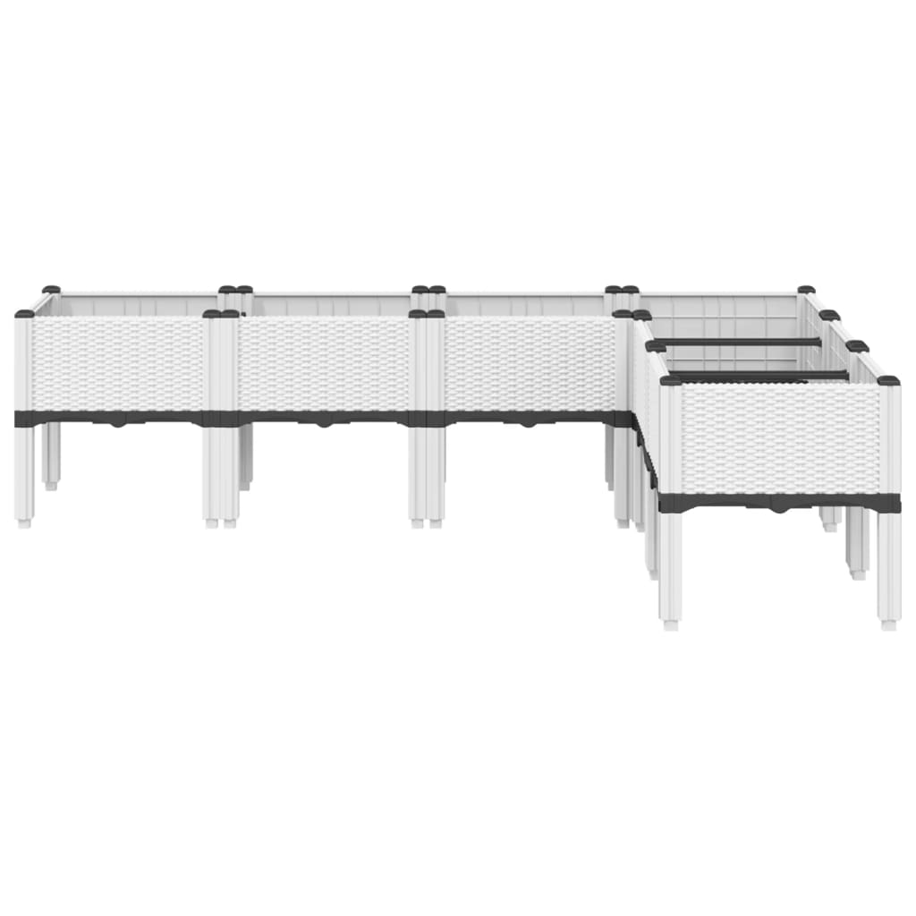 VidaXL Plantenbak met pot 160x120x42 cm polypropeen wit