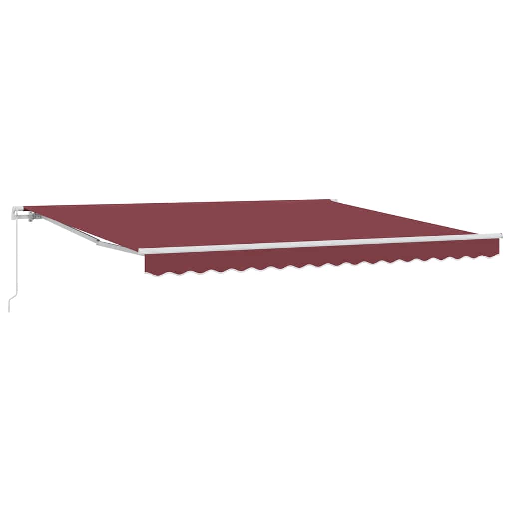 Vidaxl luifel handmatig uittrekbaar 400x300 cm bordeauxrood