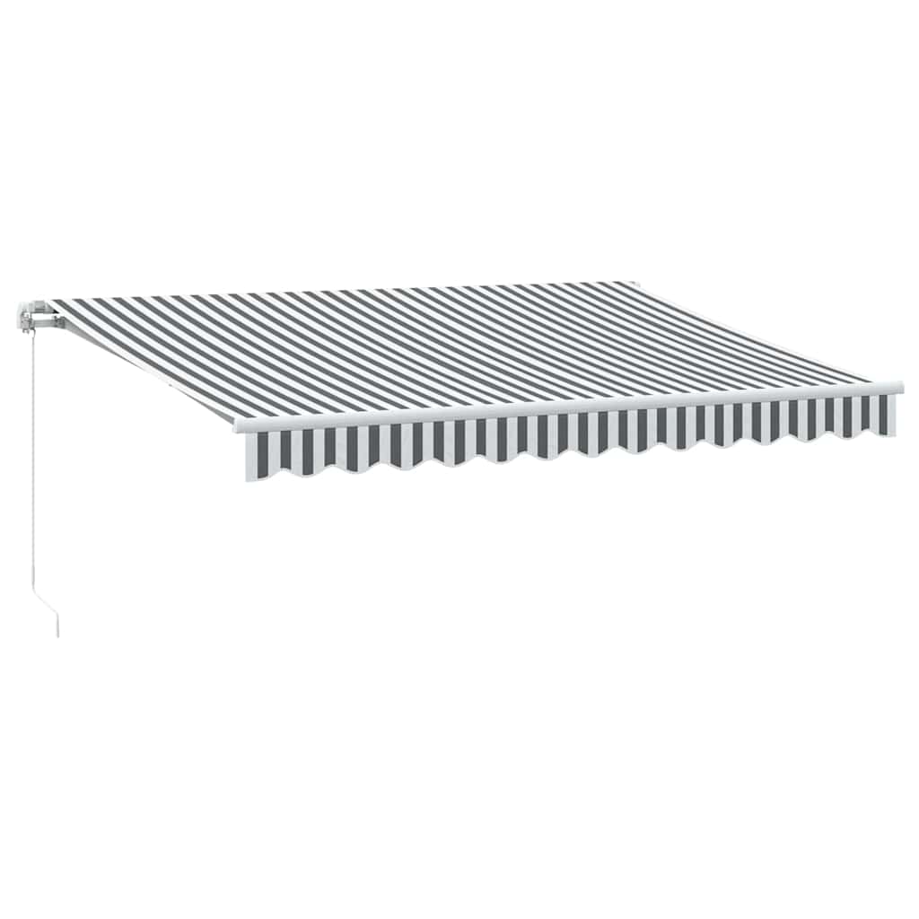 Vidaxl luifel handmatig uittrekbaar 350x250 cm antraciet en wit