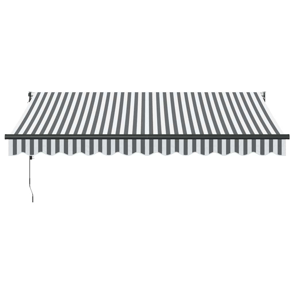 Vidaxl luifel uittrekbaar 3,5x2,5 m stof en aluminium antraciet en wit