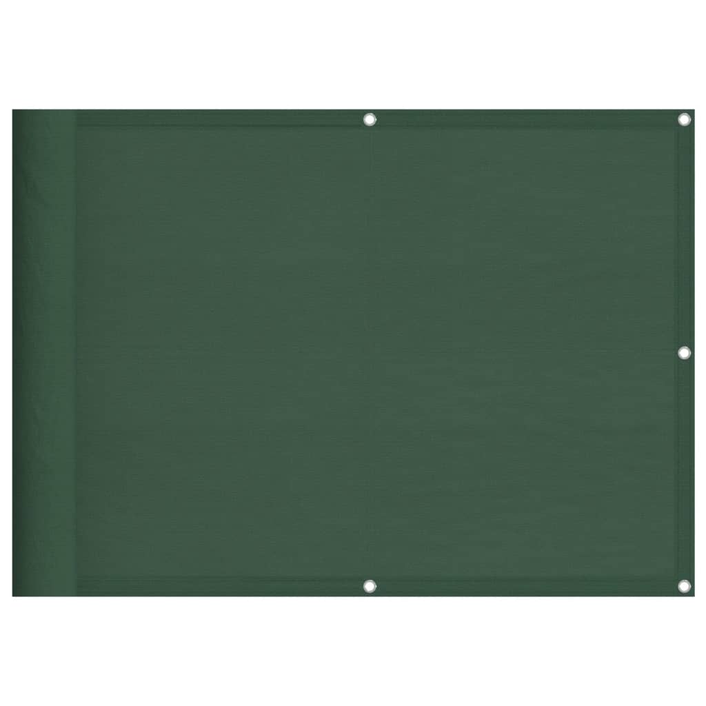 Vidaxl balkonscherm 75x800 cm 100% oxford polyester donkergroen