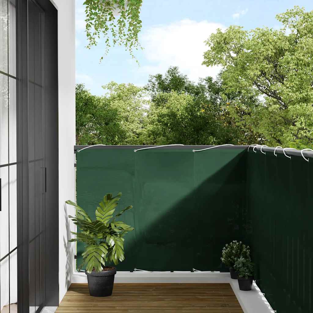 Vidaxl balkonscherm 120x1000 cm 100% oxford polyester donkergroen