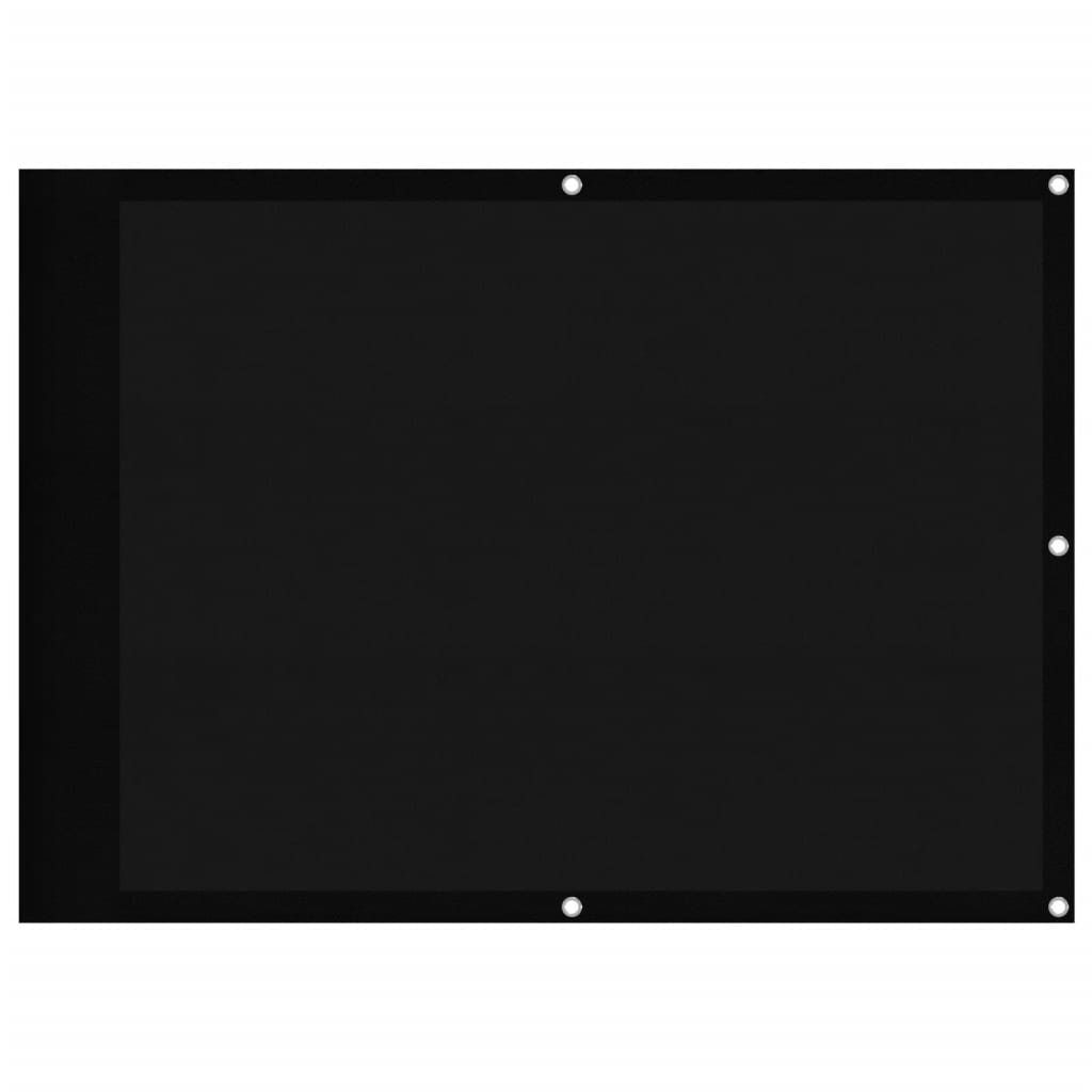 Vidaxl balkonscherm 75x1000 cm 100% oxford polyester zwart