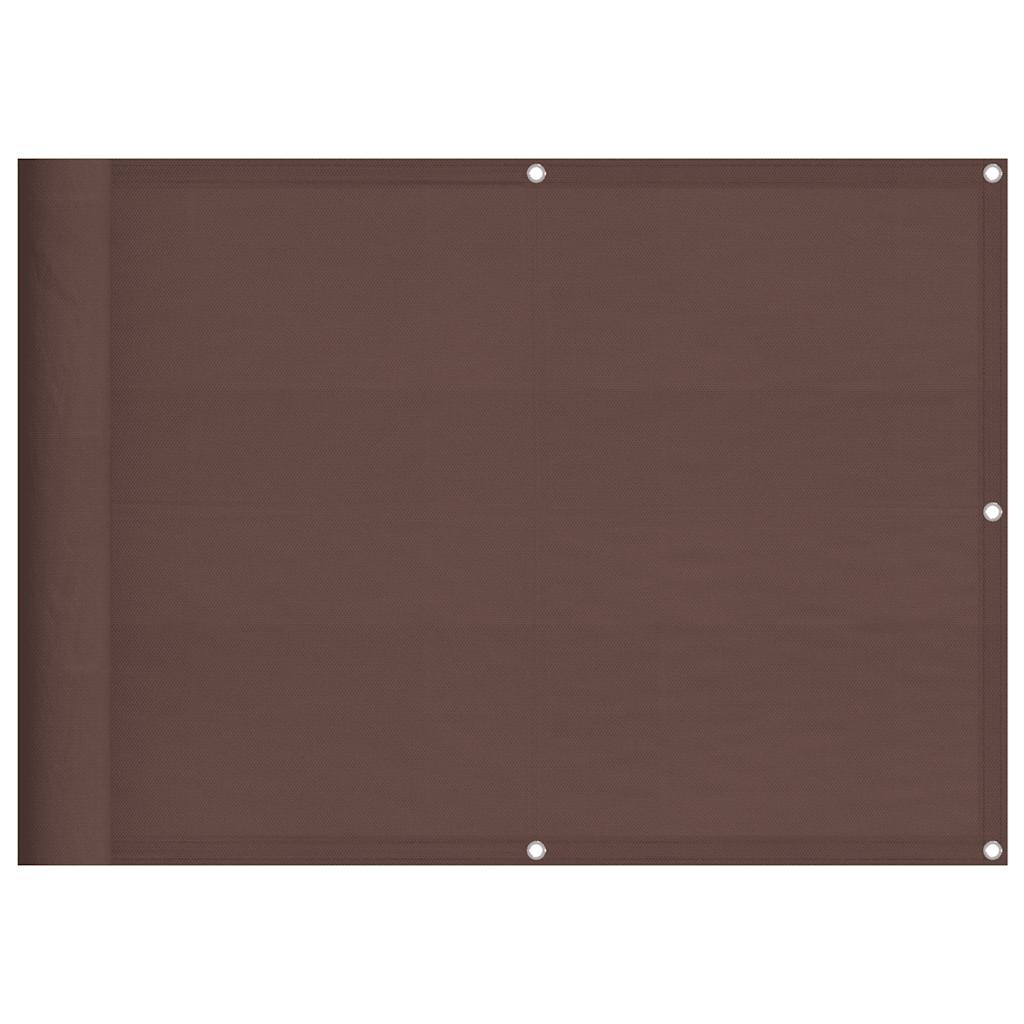 Vidaxl balkonscherm 75x1000 cm 100% oxford polyester bruin