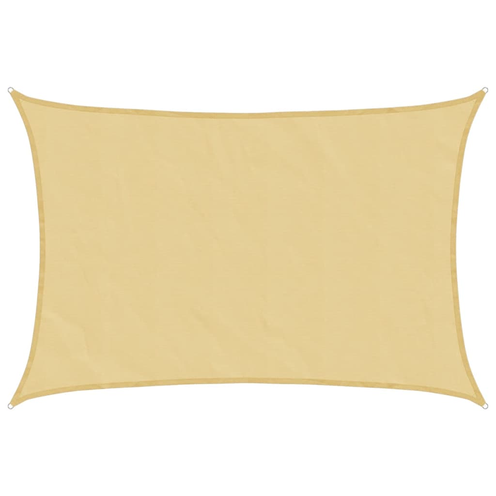 Vidaxl zonnezeil 3,5x2,5m 100% polyester oxford zandkleurig