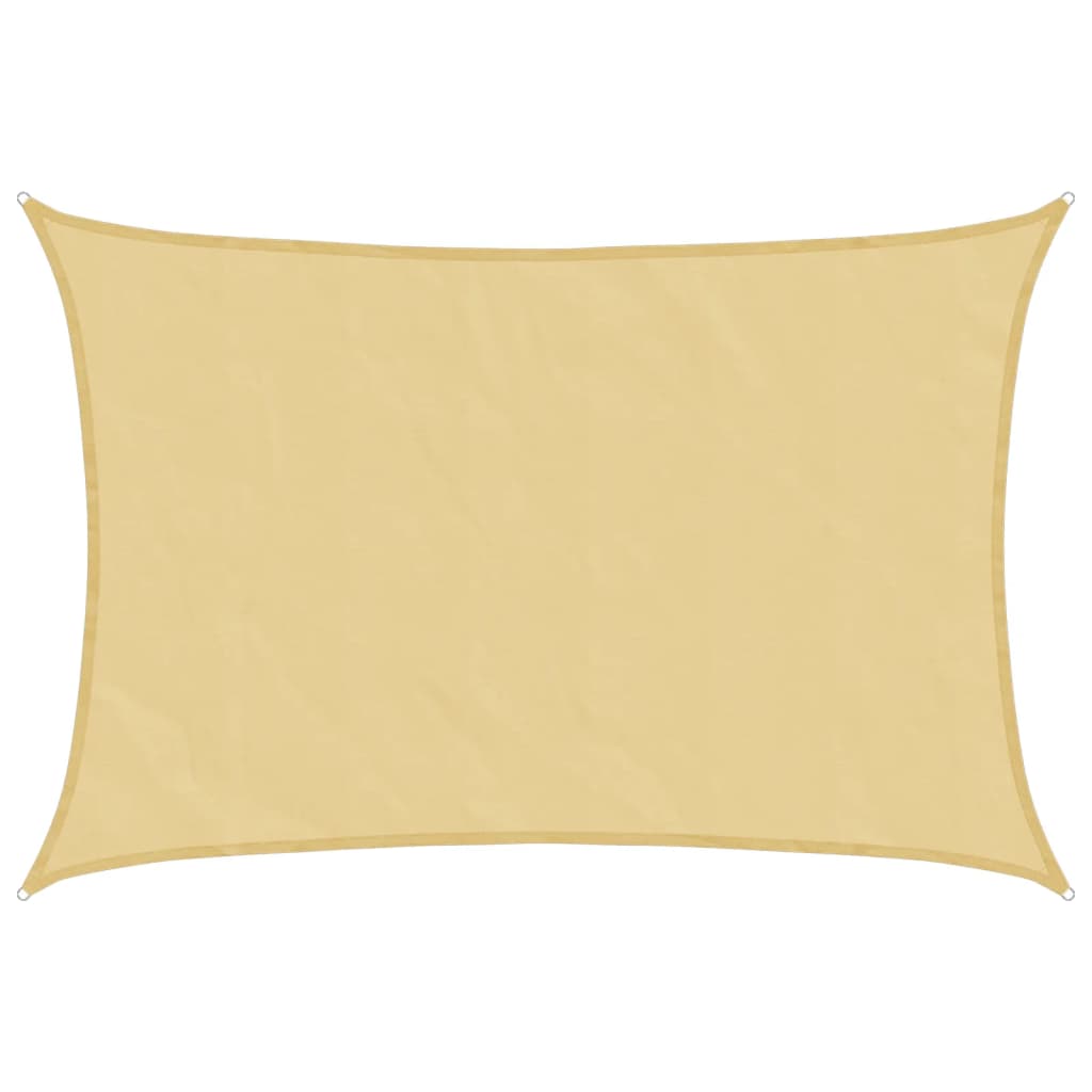 Vidaxl zonnezeil 4,5x3,5m 100% polyester oxford zandkleurig