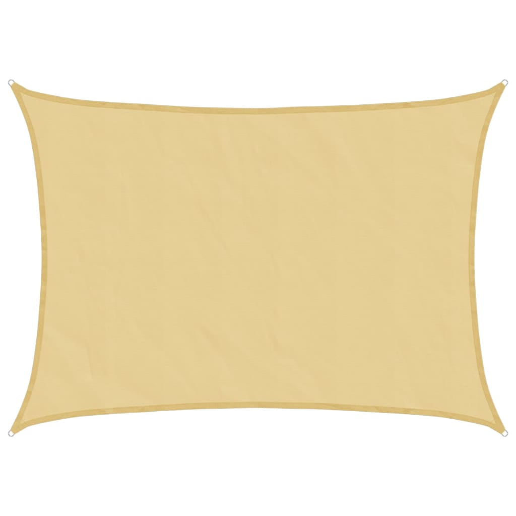 Vidaxl zonnezeil 7x5m 100% polyester oxford zandkleurig
