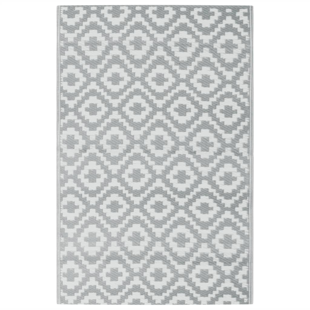 Vidaxl buitenkleed arakil 190x290 cm pp grijs