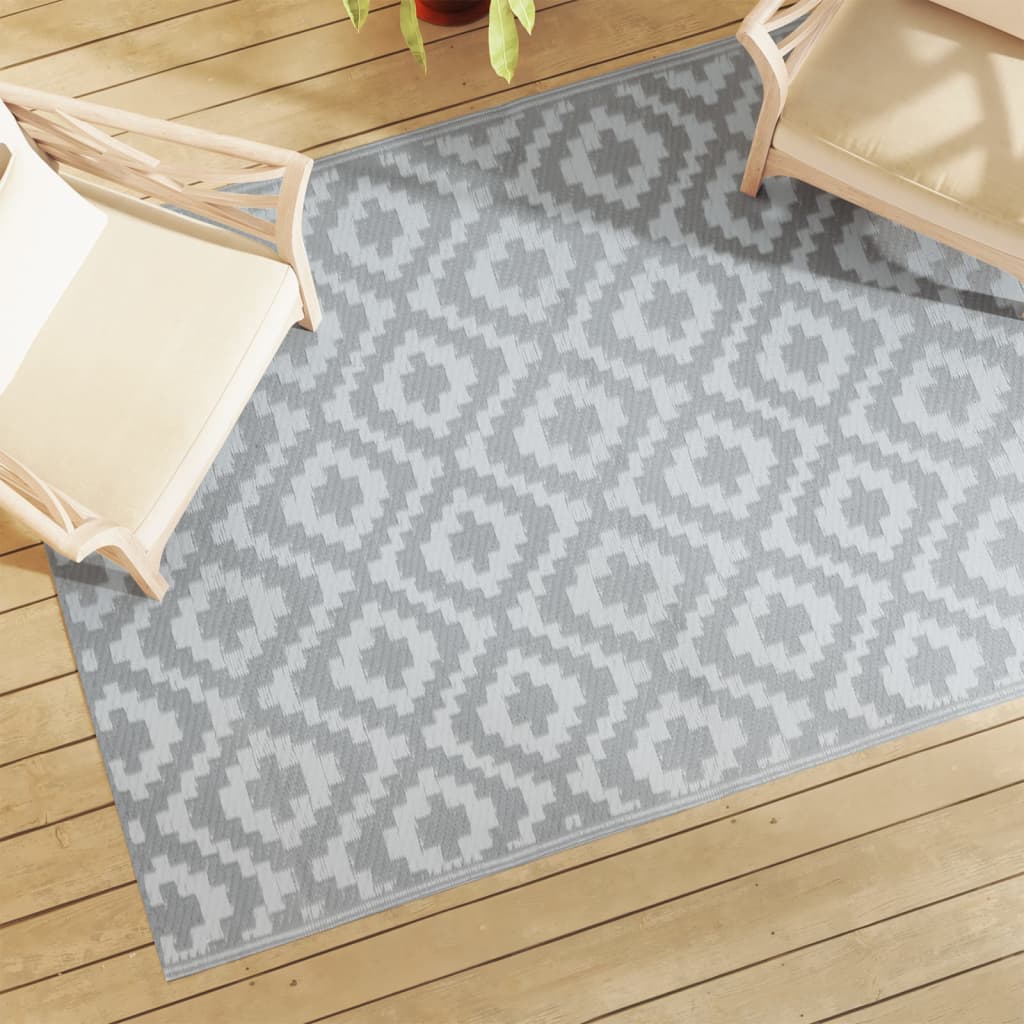Vidaxl buitenkleed arakil 140x200 cm pp grijs