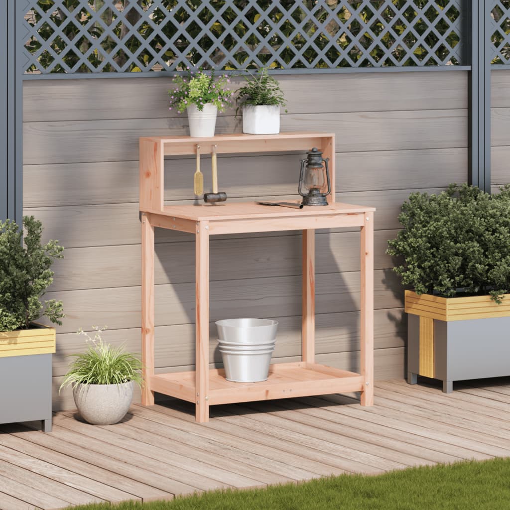 Vidaxl oppottafel met planken 82,5x50x109,5 cm massief douglashout