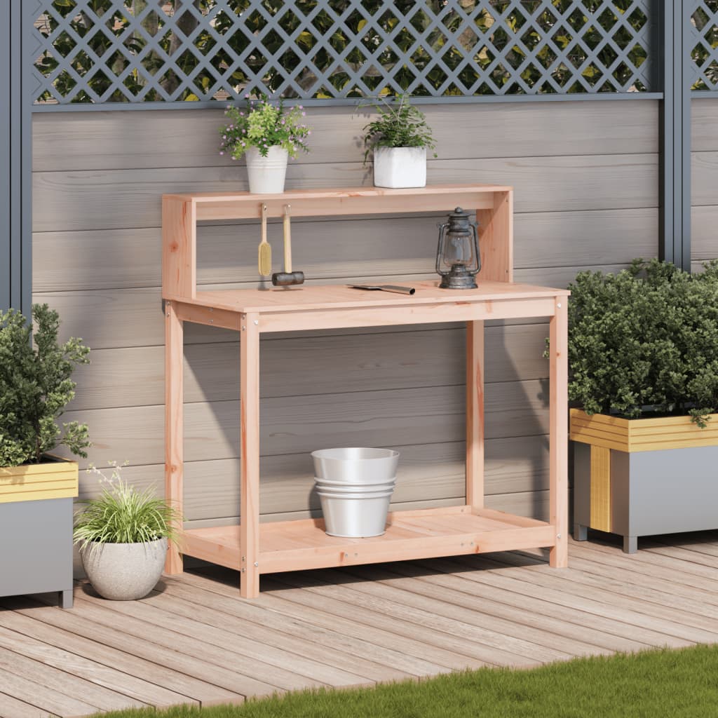 Vidaxl oppottafel met planken 108x50x109,5 cm massief douglashout