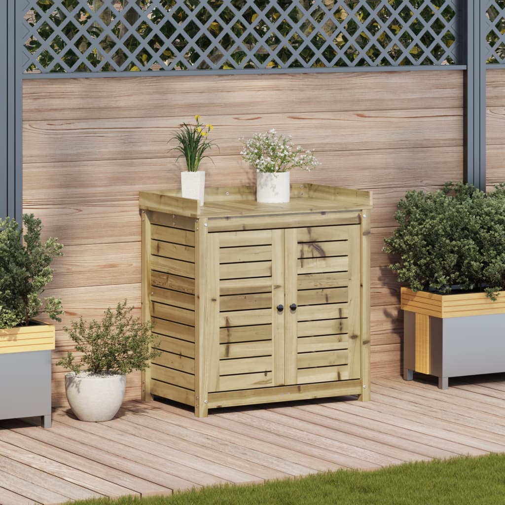 Vidaxl oppottafel met planken 82,5x50x86,5 cm geïmpregneerd hout