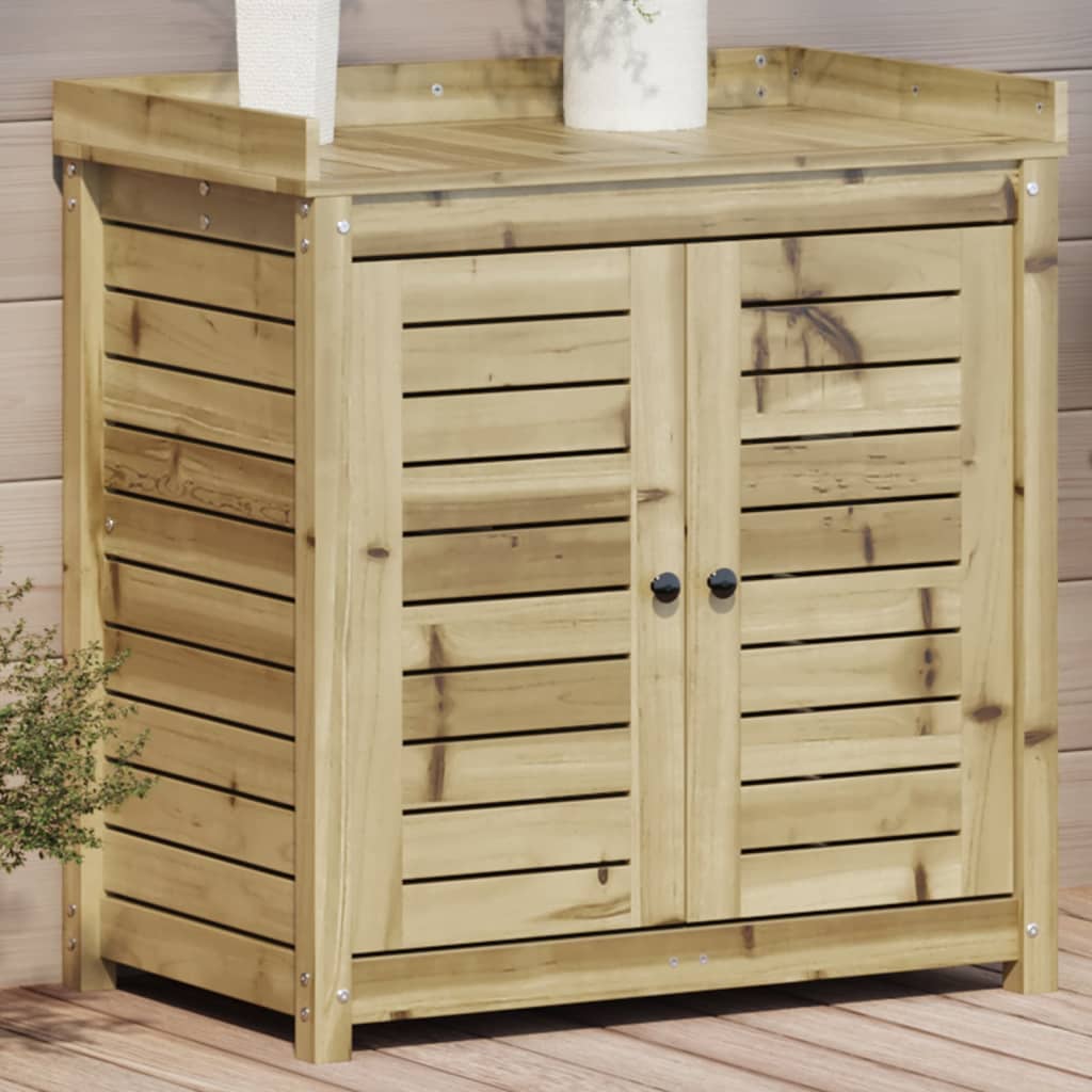 Vidaxl oppottafel met planken 82,5x50x86,5 cm geïmpregneerd hout