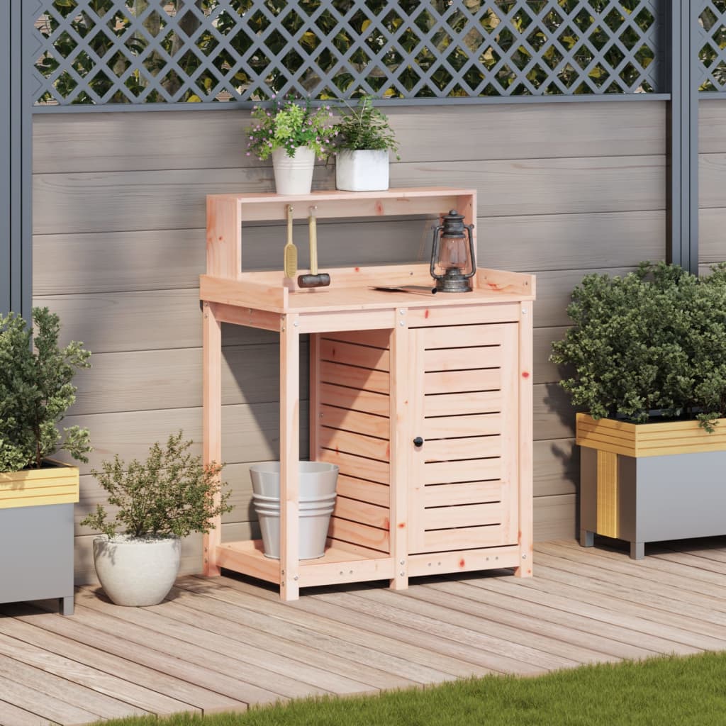 Vidaxl oppottafel met planken 82,5x50x109,5 cm massief douglashout