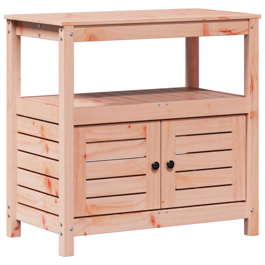 Vidaxl oppottafel met planken 82,5x45x81 cm massief douglashout
