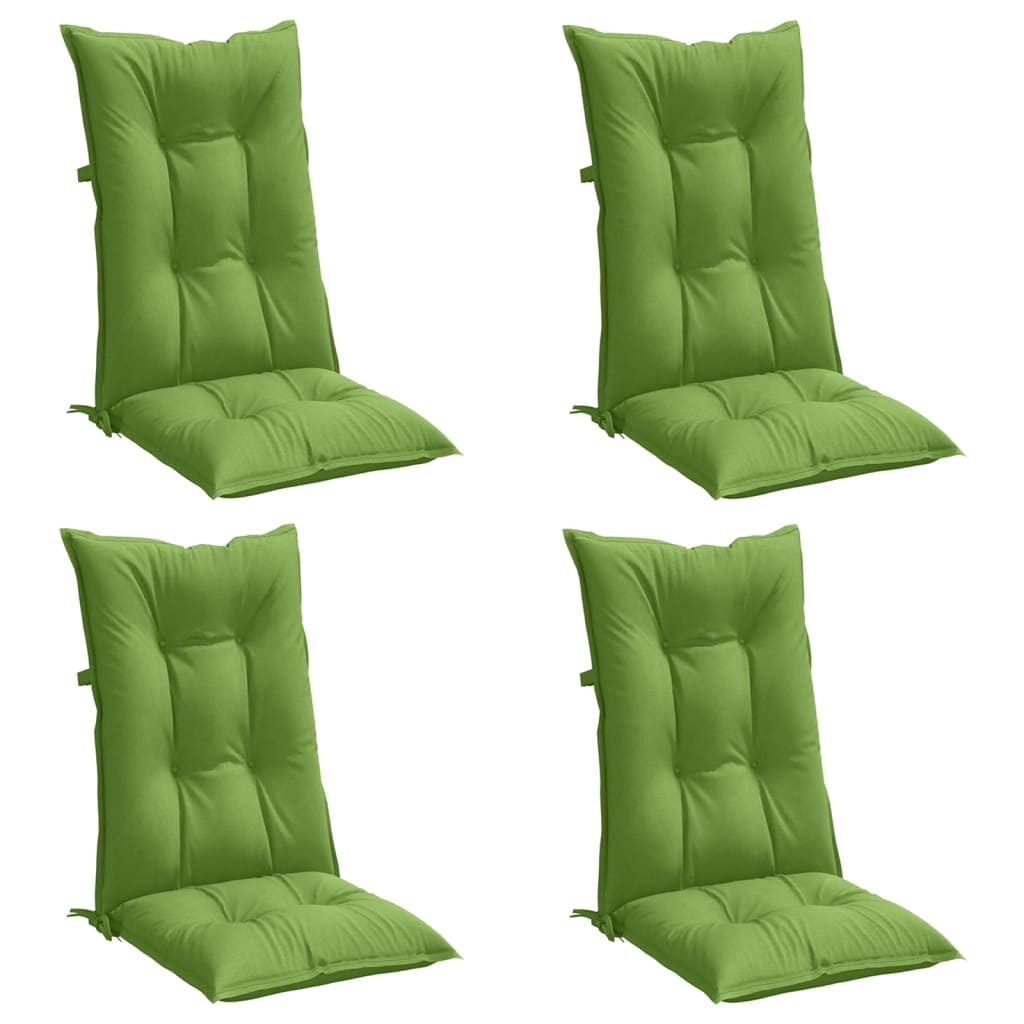 VidaXL Stoelkussens 4 st hoge vloerkleed 120x50x7 cm stof gemêleerd groen